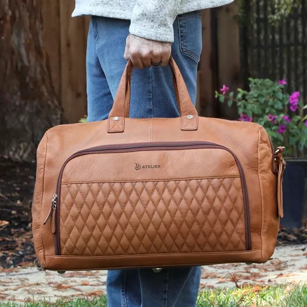 Bell Canyon Leather Duffel is made from Premium Zurich leather &... from ASI 61966 HPG / Beacon Promotions
