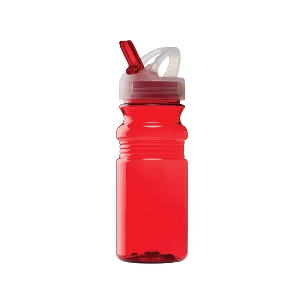 20-oz. PET plastic water bottle with flip spout lid. Made in... from ASI 57655 STOPNGO Line