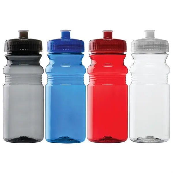 20-oz. PET plastic water bottle with push pull spout lid. Made... from ASI 57655 STOPNGO Line