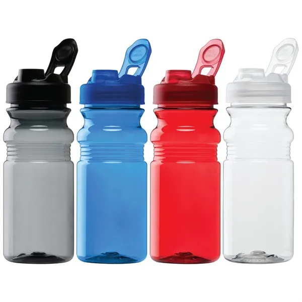 20-oz. PET plastic water bottle with flip lid. Made in USA... from ASI 57655 STOPNGO Line