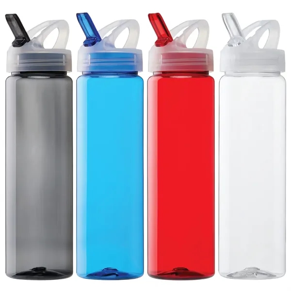 25-oz. PET plastic water bottle with flip spout lid. Made in... from ASI 57655 STOPNGO Line