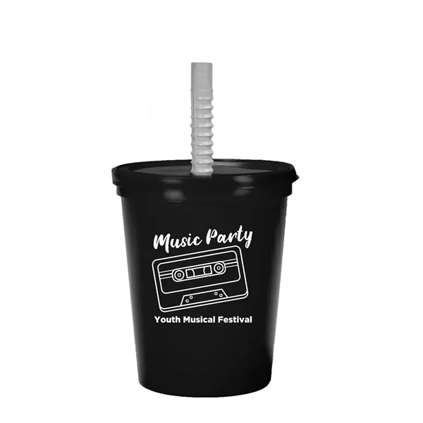 Stadium cup with Lid and Straw... from ASI 62088 IDProductsource