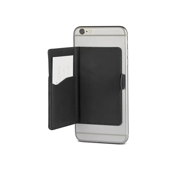 2.55" x 4.13" x .2" Tuscany™ polyurethane cellphone wallet with ring-style... from ASI 79530 Prime Line