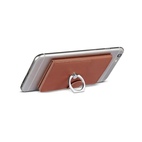 2.55" x 4.13" x .2" Tuscany™ polyurethane cellphone wallet with ring-style... from ASI 79530 Prime Line