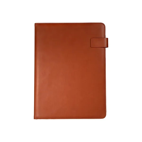 PU leatherette tech padfolio with interior organizer, 30 page writing pad... from ASI 79530 Prime Line