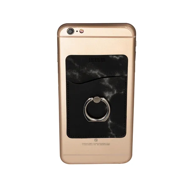 Cell phone wallet with a metal ring, removable 3M™ adhesive and... from ASI 79530 Prime Line