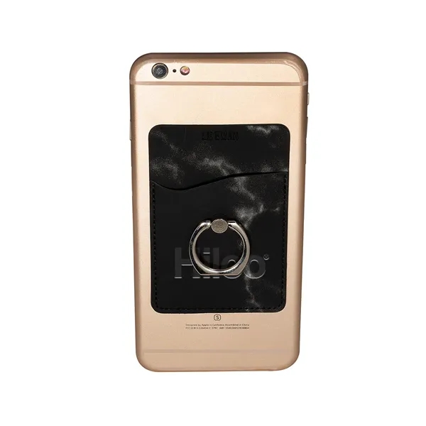 Cell phone wallet with a metal ring, removable 3M™ adhesive and... from ASI 79530 Prime Line