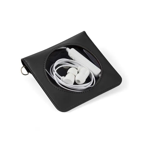 3.625" x 3.625" Tuscany™ thermo polyurethane storage pouch with PVC window... from ASI 79530 Prime Line