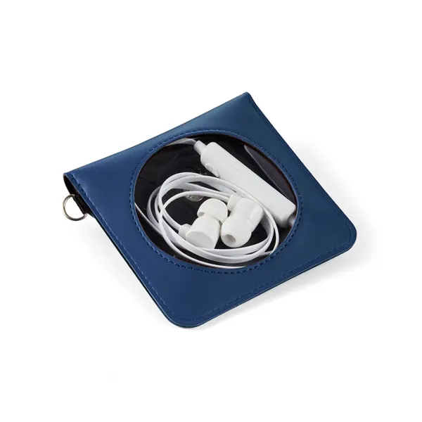 3.625" x 3.625" Tuscany™ thermo polyurethane storage pouch with PVC window... from ASI 79530 Prime Line