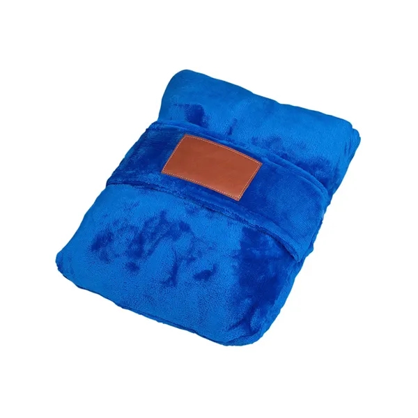 Leeman™ 100% polyester travel pillow/blanket.... from ASI 79530 Prime Line