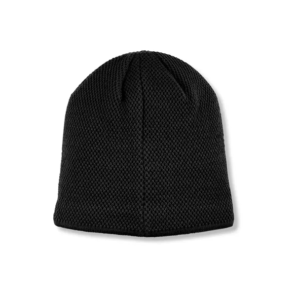 Leeman™ acrylic knit beanie with PU leatherette patch.... from ASI 79530 Prime Line