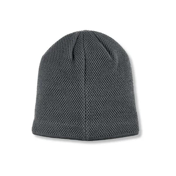 Leeman™ acrylic knit beanie with PU leatherette patch.... from ASI 79530 Prime Line