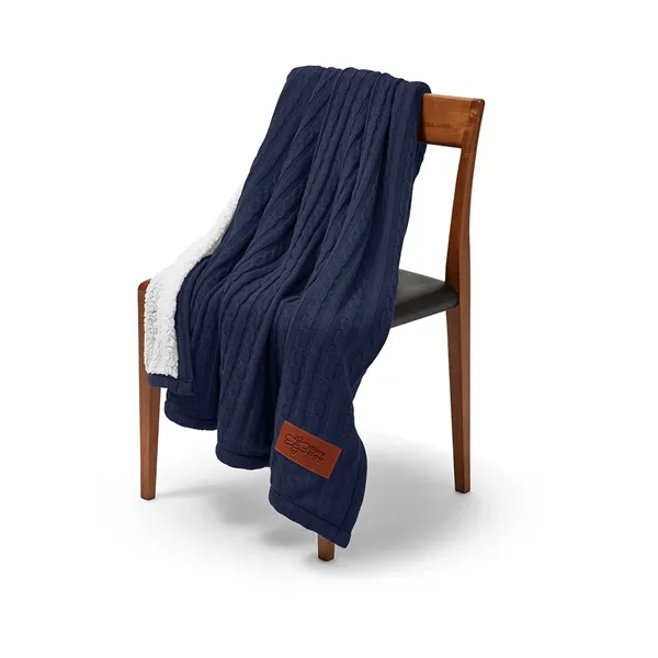 Sherpa throw with a PU patch and Sherpa backing.... from ASI 79530 Prime Line