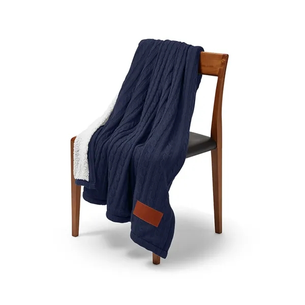 Sherpa throw with a PU patch and Sherpa backing.... from ASI 79530 Prime Line