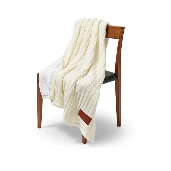 Sherpa throw with a PU patch and Sherpa backing.... from ASI 79530 Prime Line