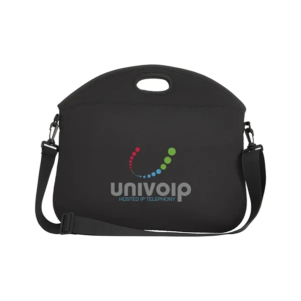 16" x 14" x 14" black neoprene laptop bag with zippered... from ASI 79530 Prime Line