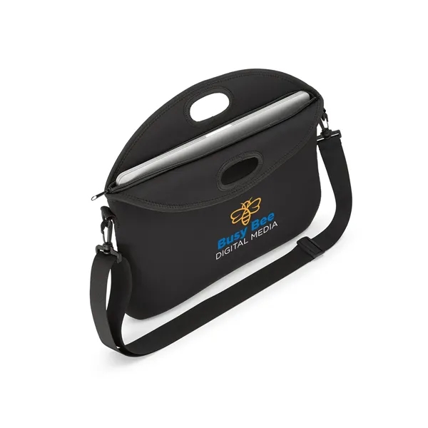 16" x 14" x 14" black neoprene laptop bag with zippered... from ASI 79530 Prime Line