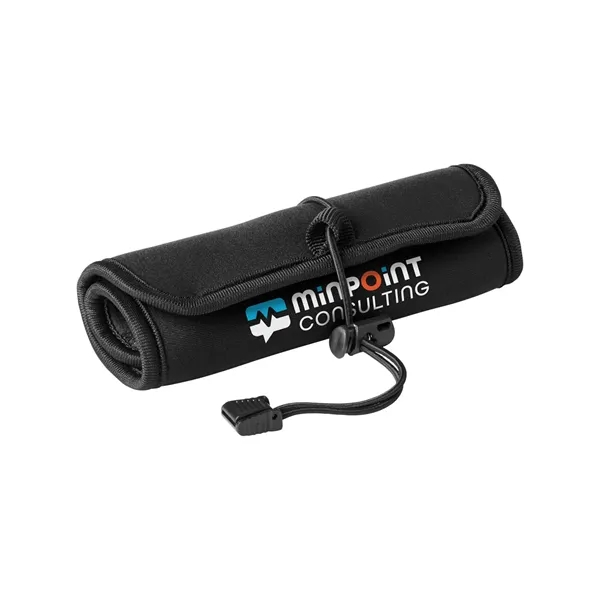 Foldable/roll-up tech case made of neoprene with five slots with elastic... from ASI 79530 Prime Line