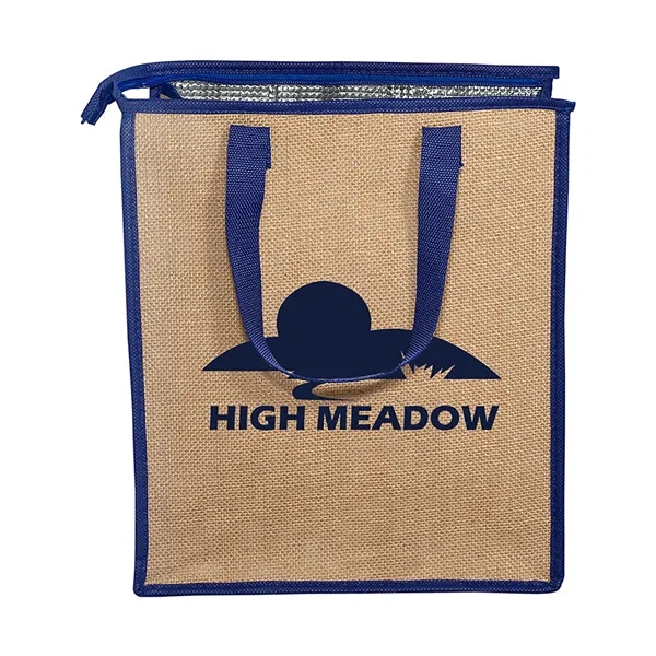 12" x 13.75" x 8" insulated jute tote bag with aluminum... from ASI 79530 Prime Line