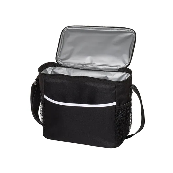 Insulated polyester cooler bag with various pockets and an adjustable shoulder... from ASI 79530 Prime Line