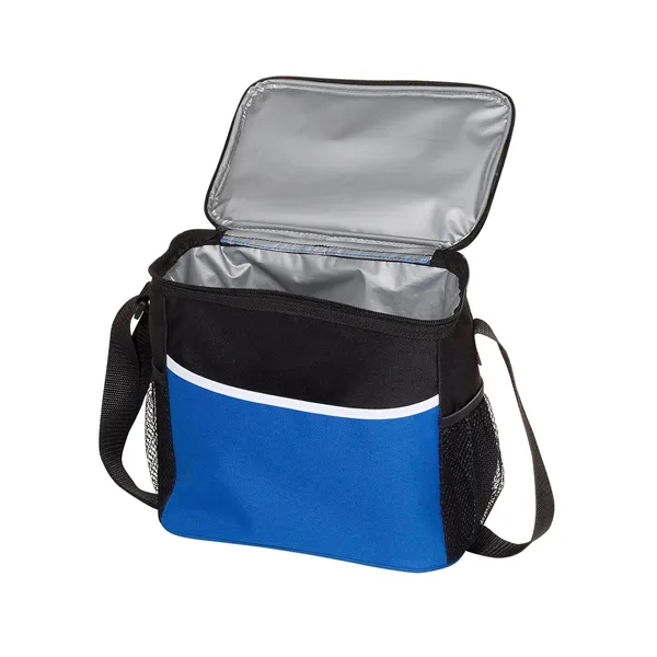 Insulated polyester cooler bag with various pockets and an adjustable shoulder... from ASI 79530 Prime Line