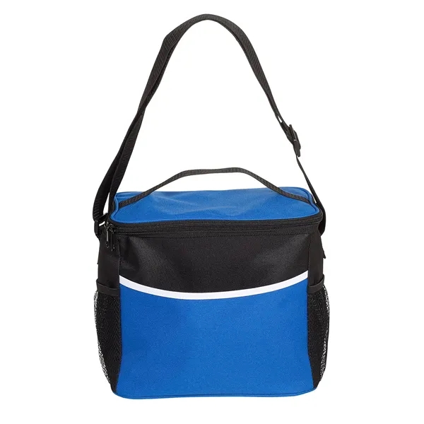 Insulated polyester cooler bag with various pockets and an adjustable shoulder... from ASI 79530 Prime Line