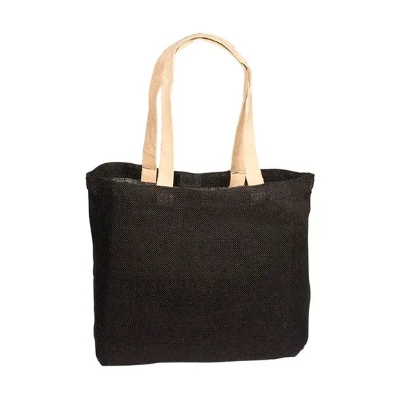 Tote bag made from jute with 24" cotton web handles and... from ASI 79530 Prime Line