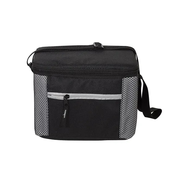 Insulated lunch bag with zipper closure, front zipper pocket and adjustable... from ASI 79530 Prime Line