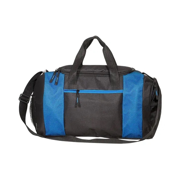Polyester duffel bag with webbed handle, adjustable shoulder strap and various... from ASI 79530 Prime Line