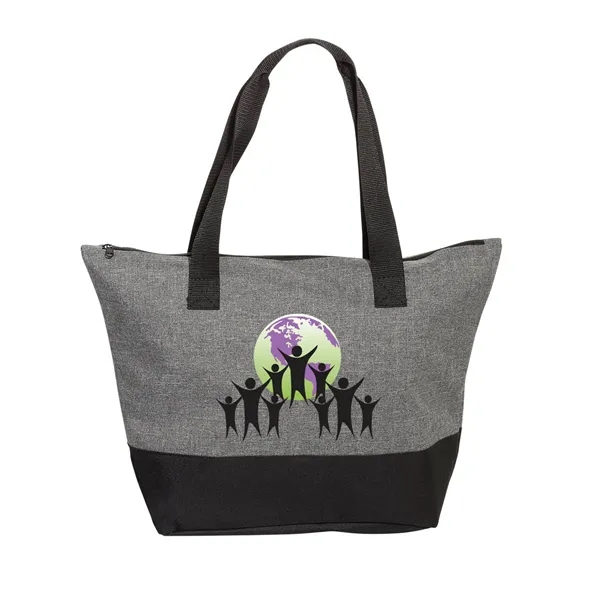 Polyester canvas tote bag with full zipper closure and web handles... from ASI 79530 Prime Line