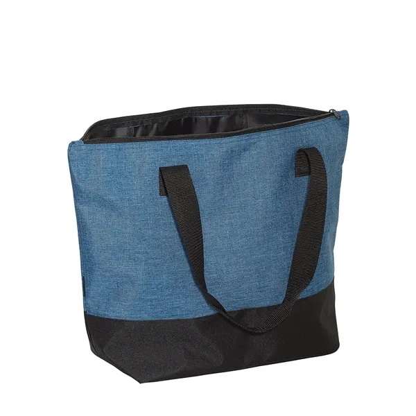 Polyester canvas tote bag with full zipper closure and web handles... from ASI 79530 Prime Line