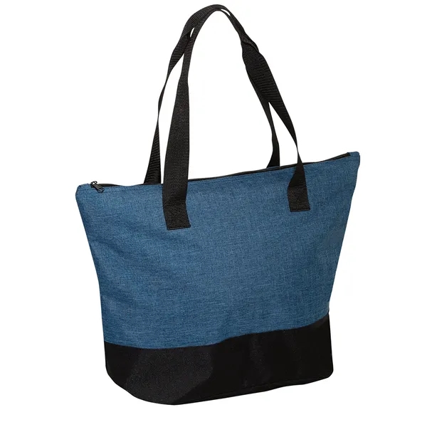 Polyester canvas tote bag with full zipper closure and web handles... from ASI 79530 Prime Line