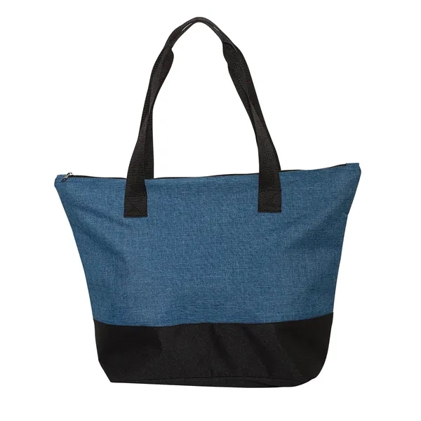 Polyester canvas tote bag with full zipper closure and web handles... from ASI 79530 Prime Line