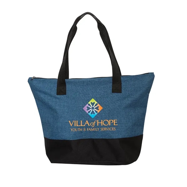 Polyester canvas tote bag with full zipper closure and web handles... from ASI 79530 Prime Line