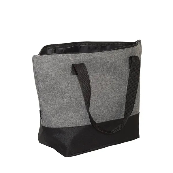 Polyester canvas tote bag with full zipper closure and web handles... from ASI 79530 Prime Line