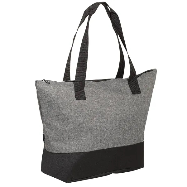 Polyester canvas tote bag with full zipper closure and web handles... from ASI 79530 Prime Line