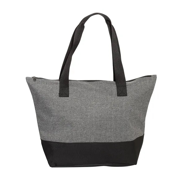 Polyester canvas tote bag with full zipper closure and web handles... from ASI 79530 Prime Line