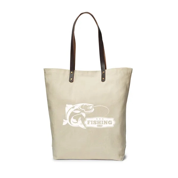 17" x 16.25" x 4.5" cotton canvas tote with extra-long polyurethane... from ASI 79530 Prime Line