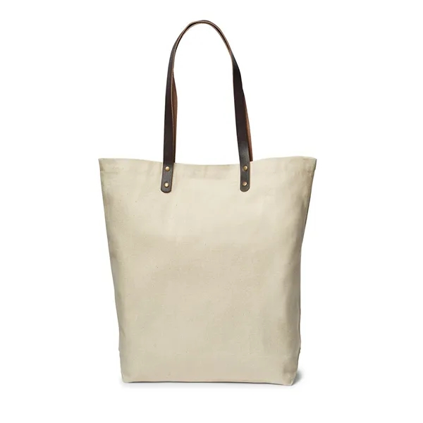 17" x 16.25" x 4.5" cotton canvas tote with extra-long polyurethane... from ASI 79530 Prime Line