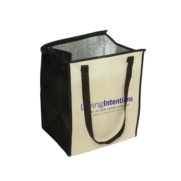 80 GSM non-woven polypropylene grocery tote with extended zippered closure, wide... from ASI 79530 Prime Line