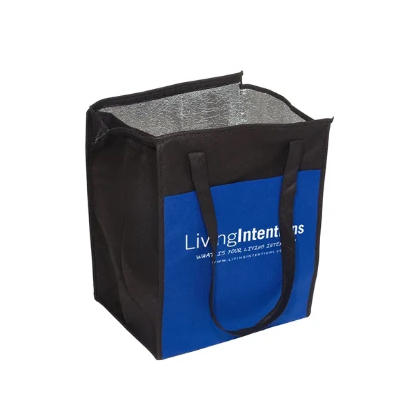 80 GSM non-woven polypropylene grocery tote with extended zippered closure, wide... from ASI 79530 Prime Line