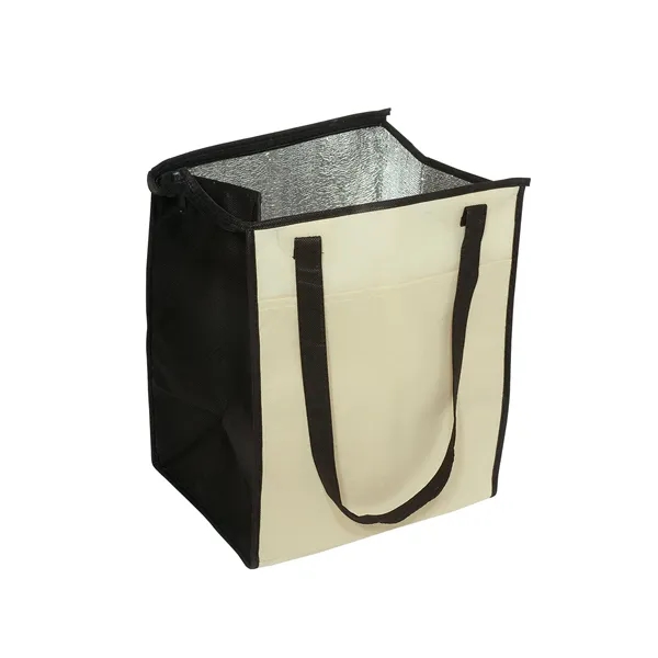 80 GSM non-woven polypropylene grocery tote with extended zippered closure, wide... from ASI 79530 Prime Line