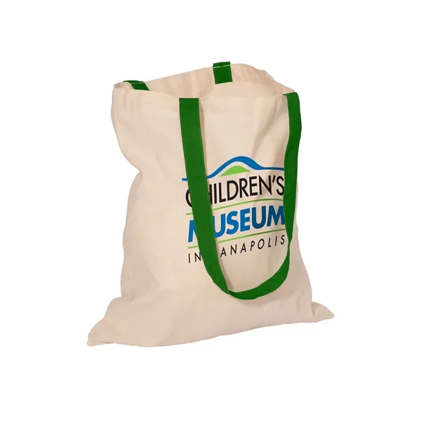 15" x 16" cotton tote bag with 23" long contrasting handles.... from ASI 79530 Prime Line