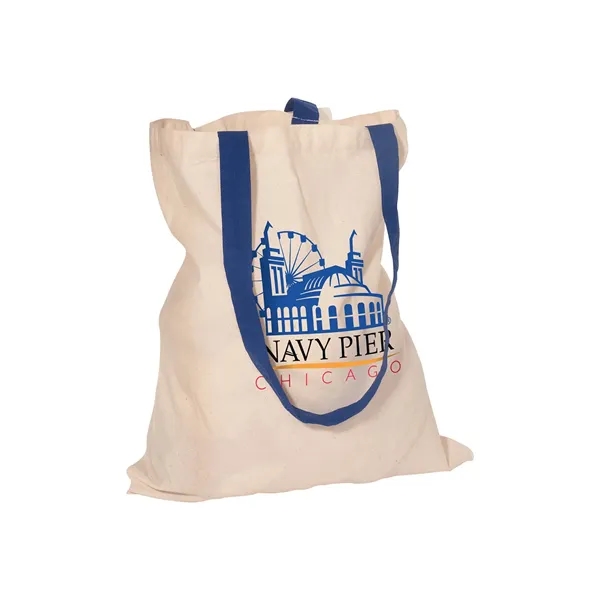 15" x 16" cotton tote bag with 23" long contrasting handles.... from ASI 79530 Prime Line