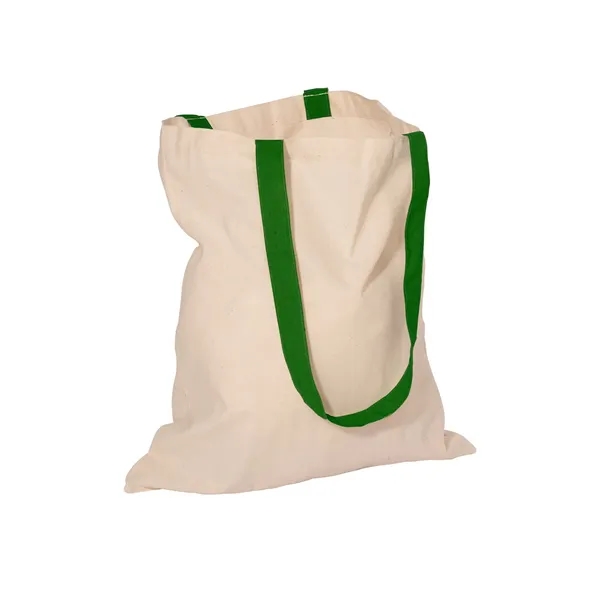 15" x 16" cotton tote bag with 23" long contrasting handles.... from ASI 79530 Prime Line