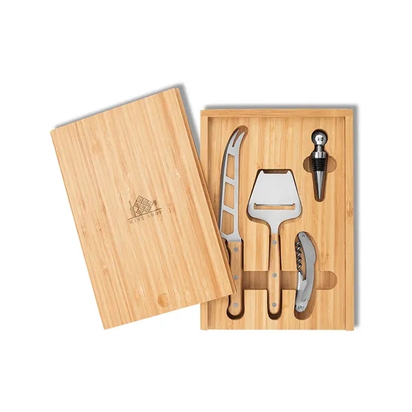 Wine and cheese set with a cheese knife, cheese slicer, bottle... from ASI 79530 Prime Line