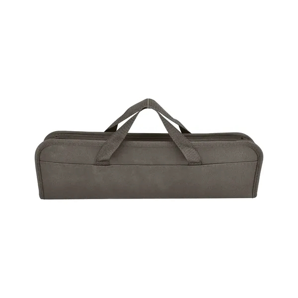 Three-piece BBQ set with large fork, tongs, spatula and black zippered... from ASI 79530 Prime Line