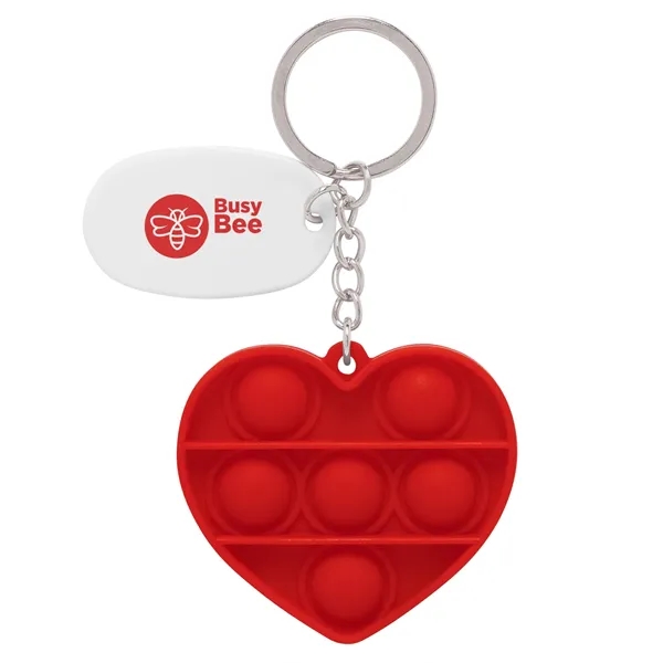Push Pop Bubble Heart Fidget Sensory Keychain... from ASI 79530 Prime Line