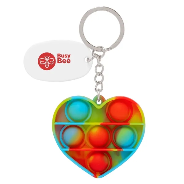 Push Pop Bubble Heart Fidget Sensory Keychain... from ASI 79530 Prime Line