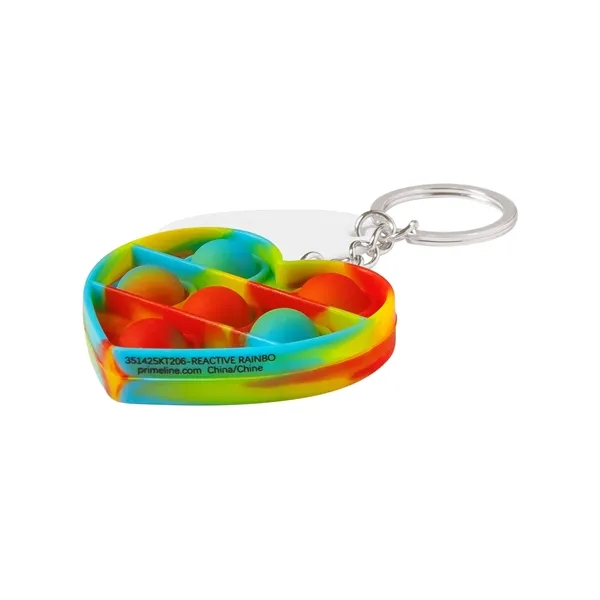 Push Pop Bubble Heart Fidget Sensory Keychain... from ASI 79530 Prime Line